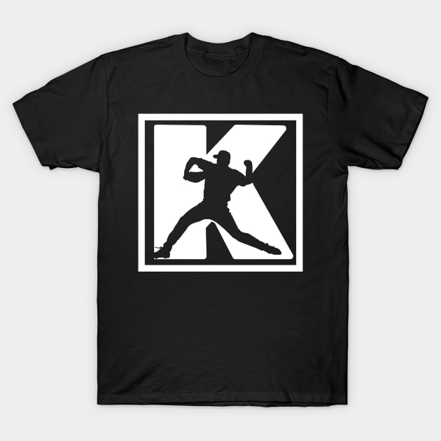 Baseball Pitcher Pitching K Strikeout Baseball Funny Saying T-Shirt by TeeCreations